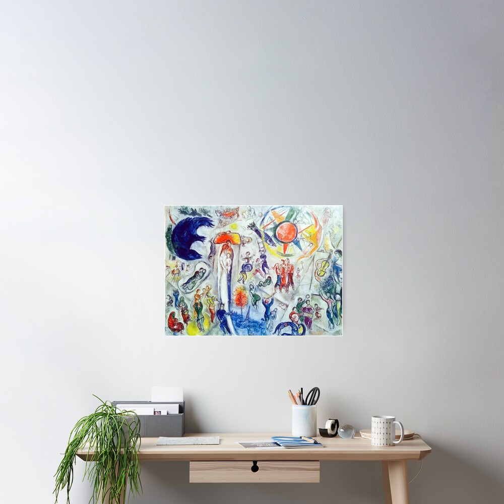 Marc Chagall La Vie Poster Kunstdruck Bild 64x84cm