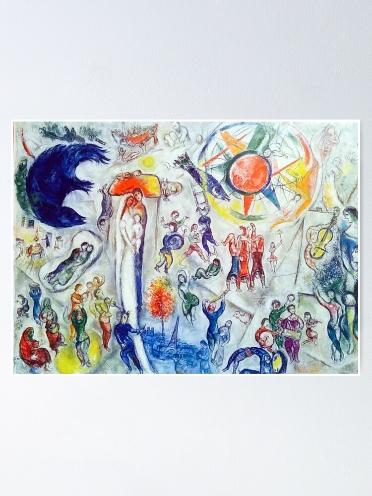 Marc Chagall La Vie Poster Kunstdruck Bild 64x84cm