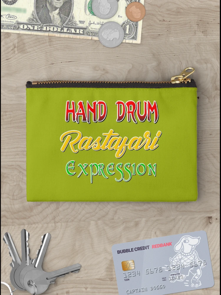 Thumbnail 3 of 4, Zipper Pouch, HAND DRUM Rastafari expression designed and sold by Ralek.