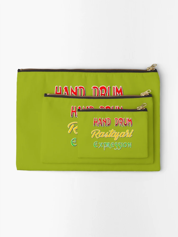 Thumbnail 2 of 4, Zipper Pouch, HAND DRUM Rastafari expression designed and sold by Ralek.