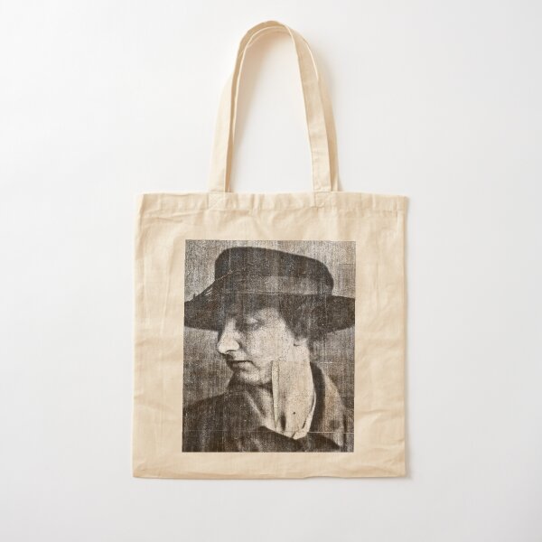 Woman on a wall Cotton Tote Bag