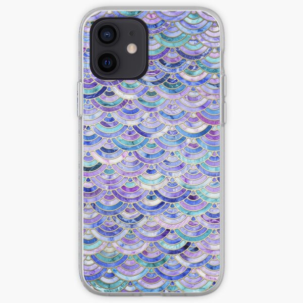 Marble Mosaic in Amethyst and Lapis Lazuli iPhone Soft Case