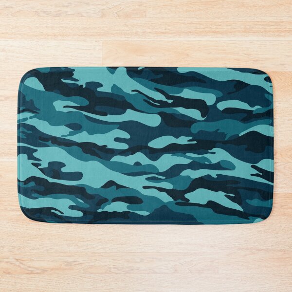 Item preview, Army Military Camouflage Navy Blue Turquoise Pattern Men Women designed and sold by emma60.