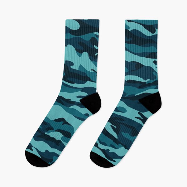 Item preview, Army Military Camouflage Navy Blue Turquoise Pattern Men Women designed and sold by emma60.