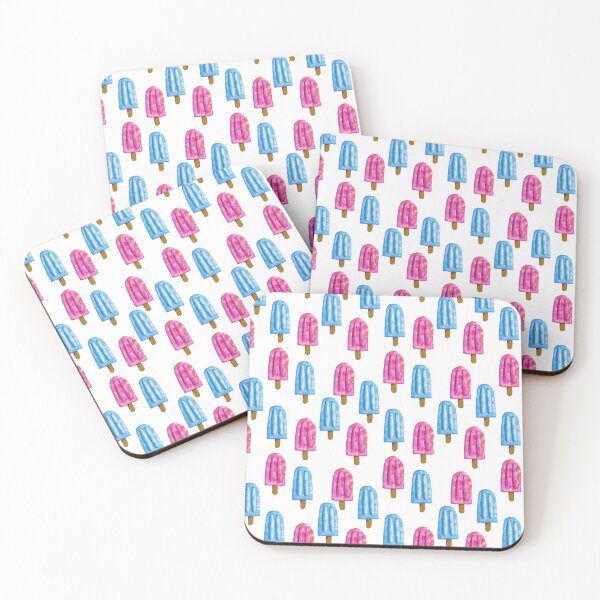 Item preview, Strawberry and blueberry popsicle pattern designed and sold by KeytonDesign.