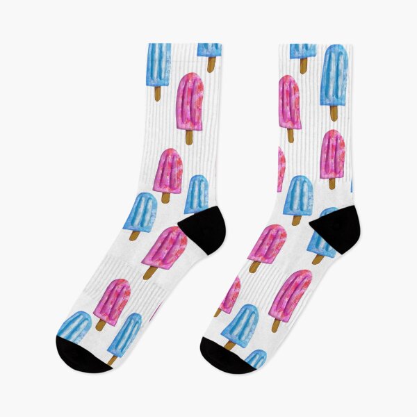 Item preview, Strawberry and blueberry popsicle pattern designed and sold by KeytonDesign.