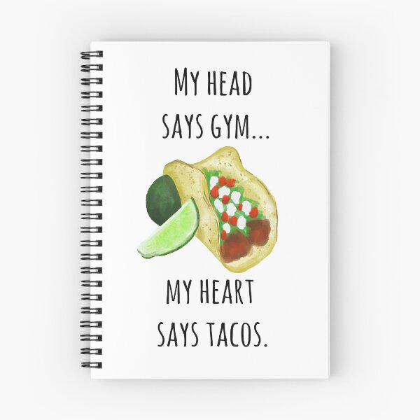Item preview, My head says gym...my heart says tacos. designed and sold by KeytonDesign.