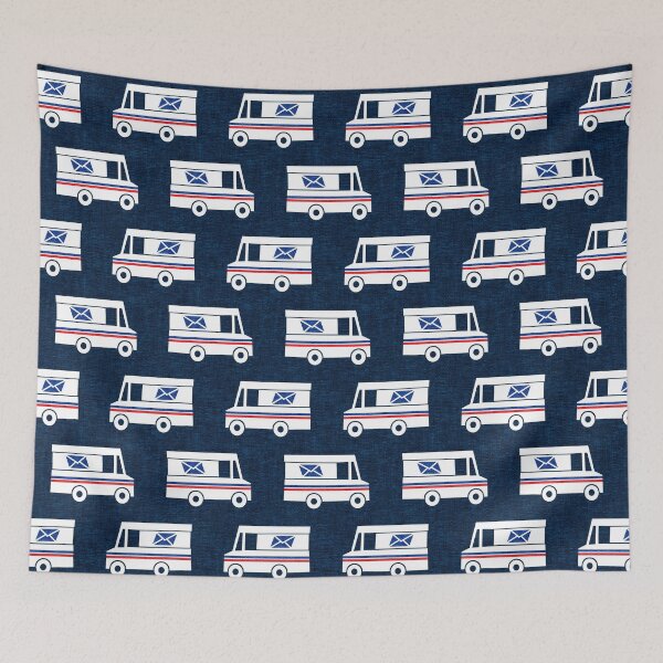 Item preview, Mail Trucks - blue designed and sold by littlearrow.