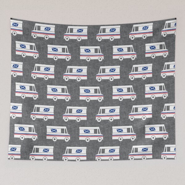 Item preview, Mail Trucks - grey designed and sold by littlearrow.