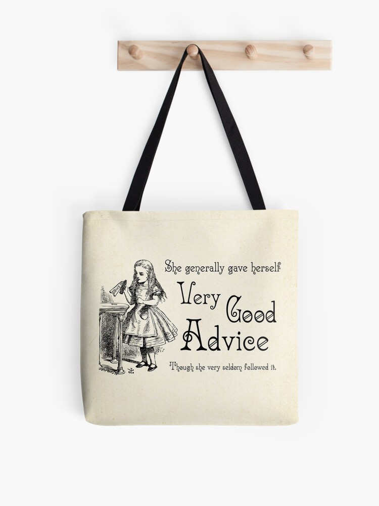 Alice In Wonderland Book Tote Bag Dark Academia Bookish Tote Bag Lewis  Carroll Tote Bag Aesthetic Trendy Tote Bag Book Tote Mad Hatter