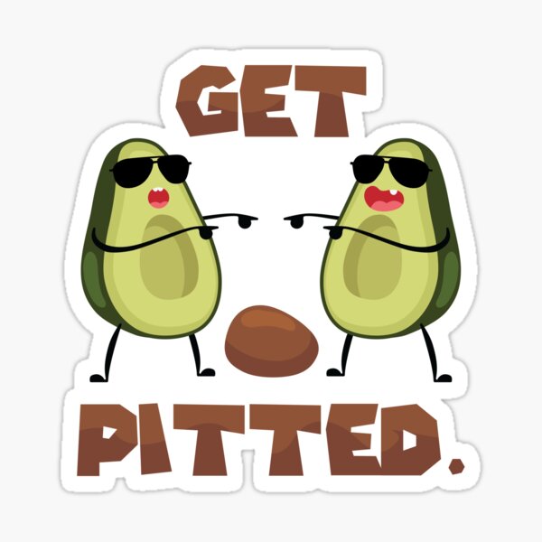 Get Pitted I Funny Surfer Graphic Avocado Gift graphic Sticker