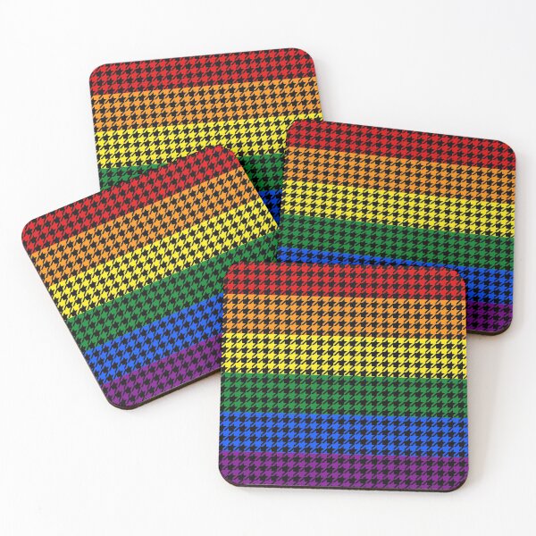 Item preview, Houndstooth Pride on a Black Background designed and sold by MarkUK97.