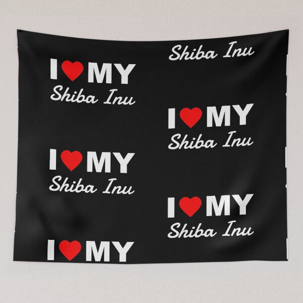 Item preview, I love my Shiba Inu, saying, white designed and sold by nijess.