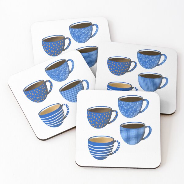 Item preview, Blue coffee cups designed and sold by KeytonDesign.