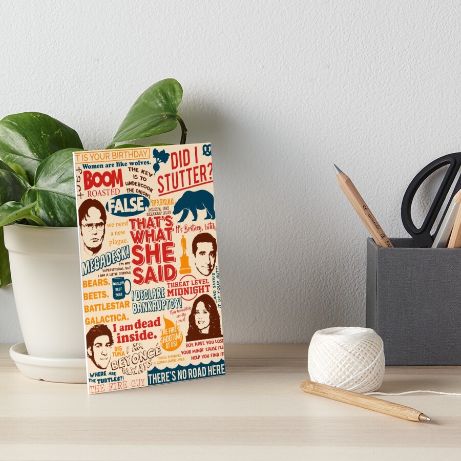 All the Best Quotes from The Office - "That's What She Said"! Art Print