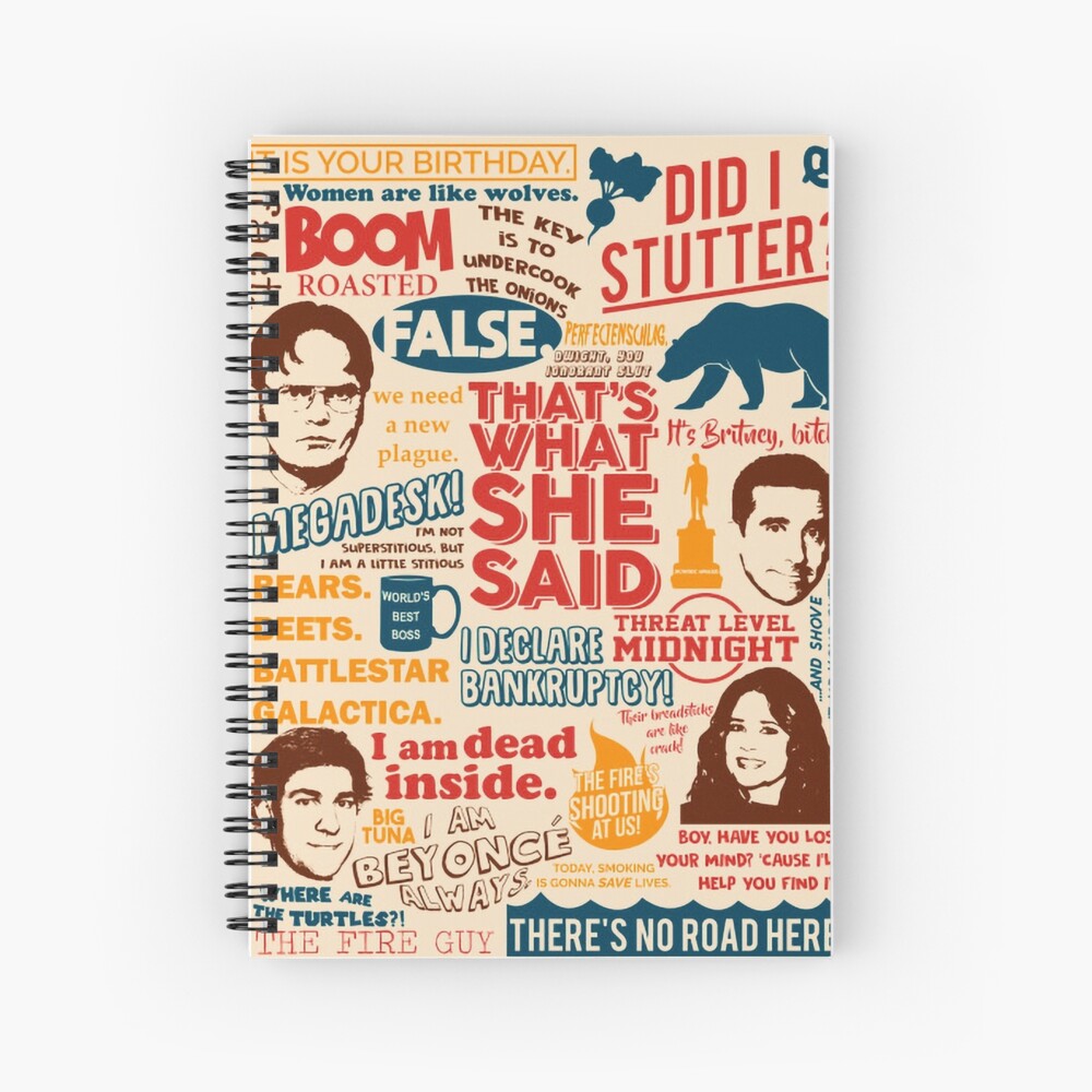 All the Best Quotes from The Office - "That's What She Said"! Spiral Notebook