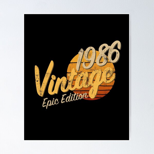Item preview, 35th Birthday Gift - Vintage 1986 Epic Edition Retro Sunset Distressed designed and sold by Otakso.