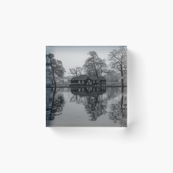 Aperçu de l'œuvre Bournville Birmingham Boating Pool Mono Fine Art créée et vendue par kwn1804.