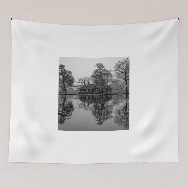 Aperçu de l'œuvre Bournville Birmingham Boating Pool Mono Fine Art créée et vendue par kwn1804.