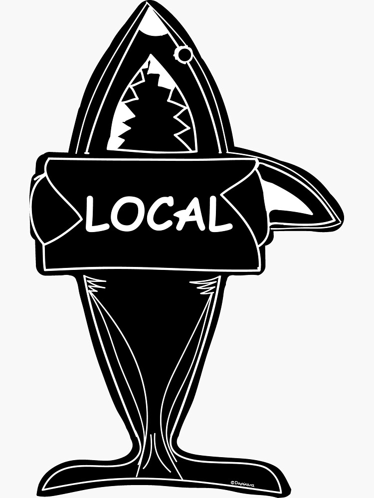 Thumbnail 3 of 3, Sticker, Local Shark designed and sold by DApixara.