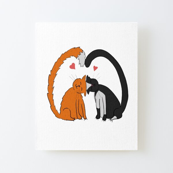 Two cats Canvas Mounted Print