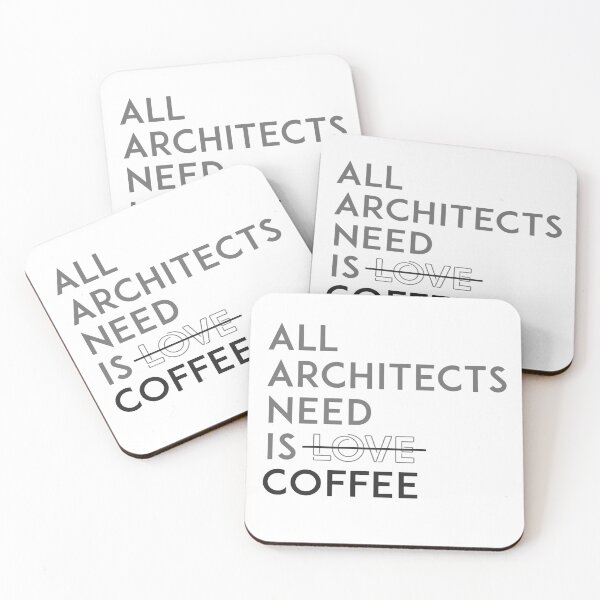 Item preview, all architects need is coffee designed and sold by FunnyGrief.