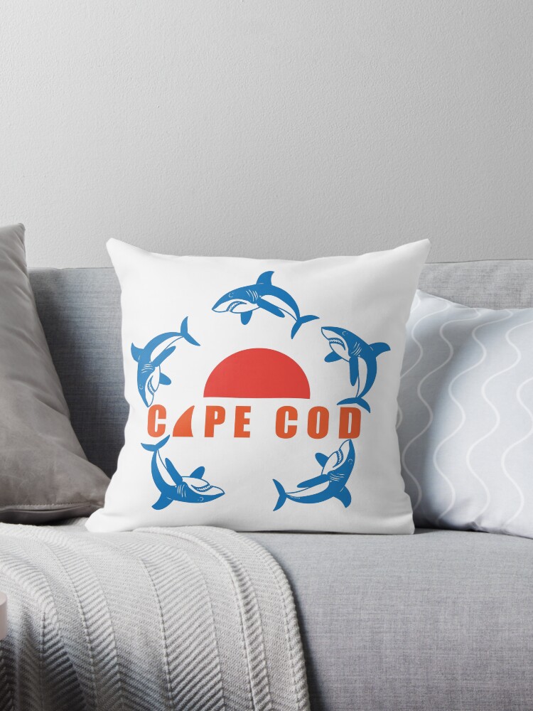 Thumbnail 1 of 3, Throw Pillow, Great White Sharks Circling The Sun designed and sold by DApixara.