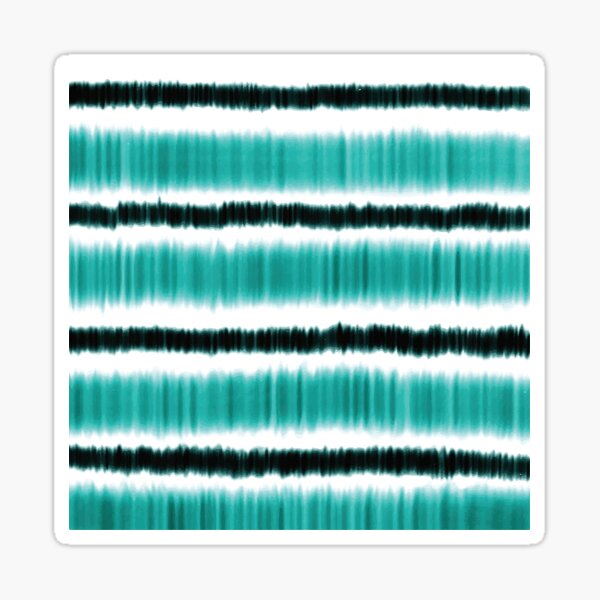 Blue and White Watercolour Horizontal Stripes Sticker