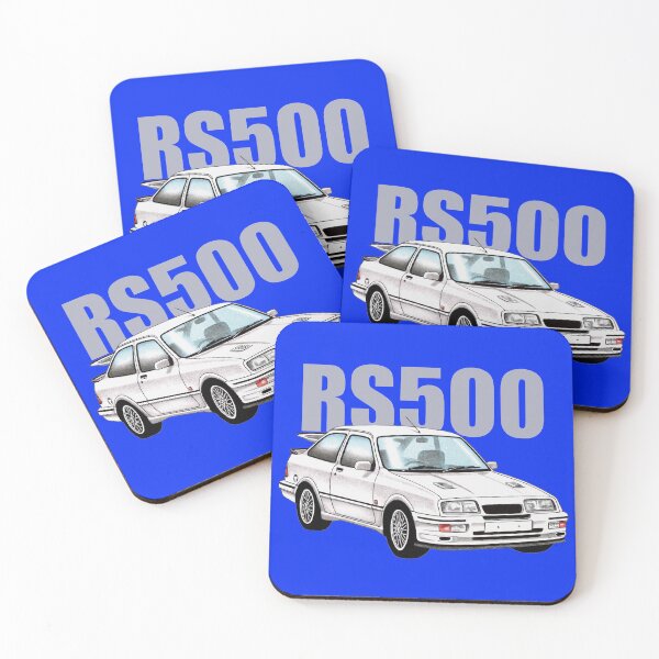Item preview, Ford Sierra RS500 Illustration with text designed and sold by Retroblast.
