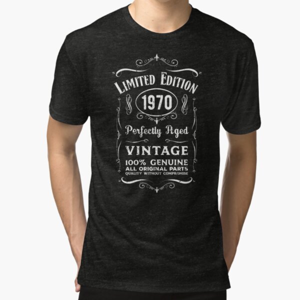 50th Birthday Gift Vintage 1970 Limited Edition Tri-blend T-Shirt