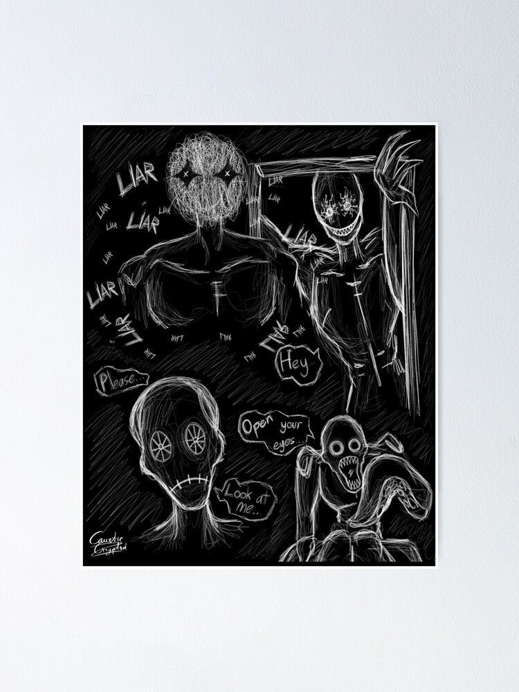 Don't) Close Your Eyes Horror Game Print Poster for Sale by CausticCryptid