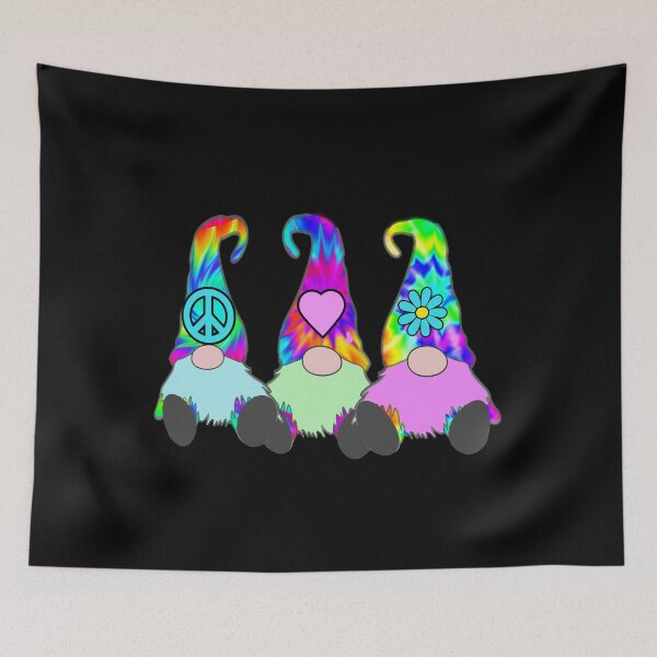 Item preview, 3 Hippie Gnomes Tie Dye Hat Retro Peace Groovy designed and sold by funnytshirtemp.