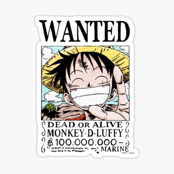 Wanted Chopper One Piece Luffy Ace Zoro Nami Robin Stickers Redbubble