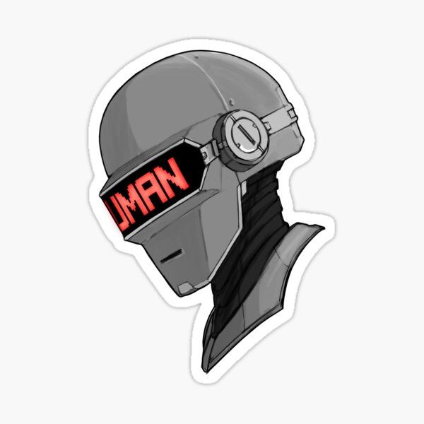 Daft punk helmet fanart Sticker