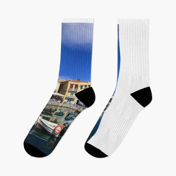 Item preview, Rethymnon harbour in Crete designed and sold by Tina Townhill.