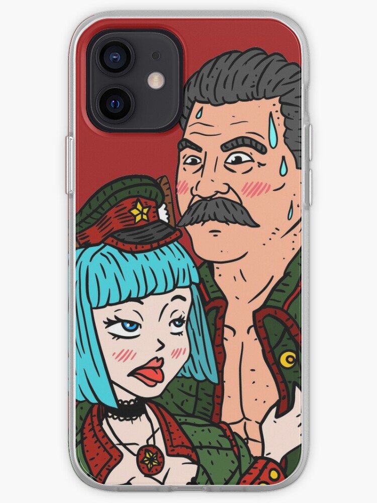 Coque Iphone Staline Anime Fille De Chat Communiste Marrant Par Jjartanddrawing Redbubble