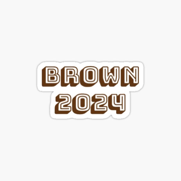 Brown 2024 Glossy Sticker