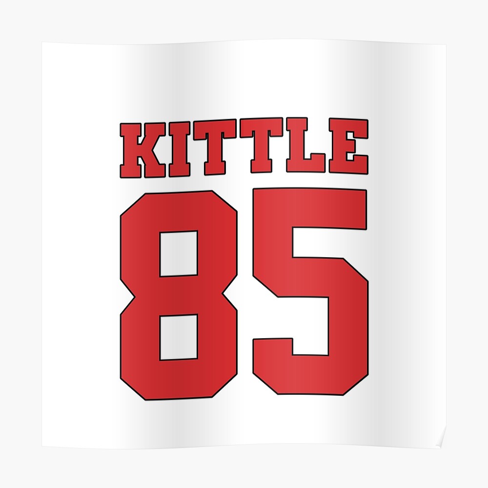 Kittle Jersey Red Poster for Sale by reevevi