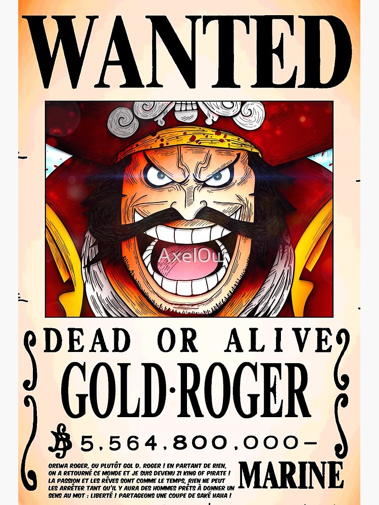 Gold Roger One Piece Wanted Poster | Art Board Print