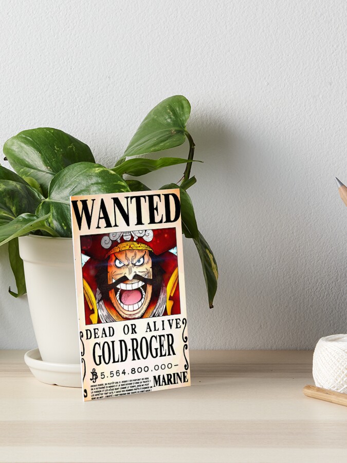 Gold Roger One Piece Wanted Poster Art Board Print for Sale by