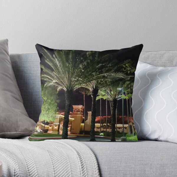 Palm Trees For Christmas Throw Pillow