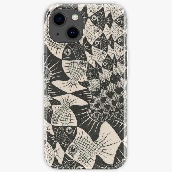Escher - Fishes and scales iPhone Soft Case