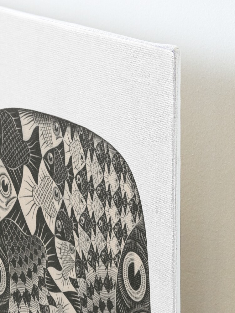 Alternate view of Escher - Fishes and scales Mounted Print
