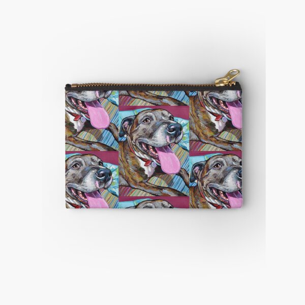 Item preview, Fawn Brindle Pitbull Mix Rescue Dog designed and sold by RobertPhelpsArt.