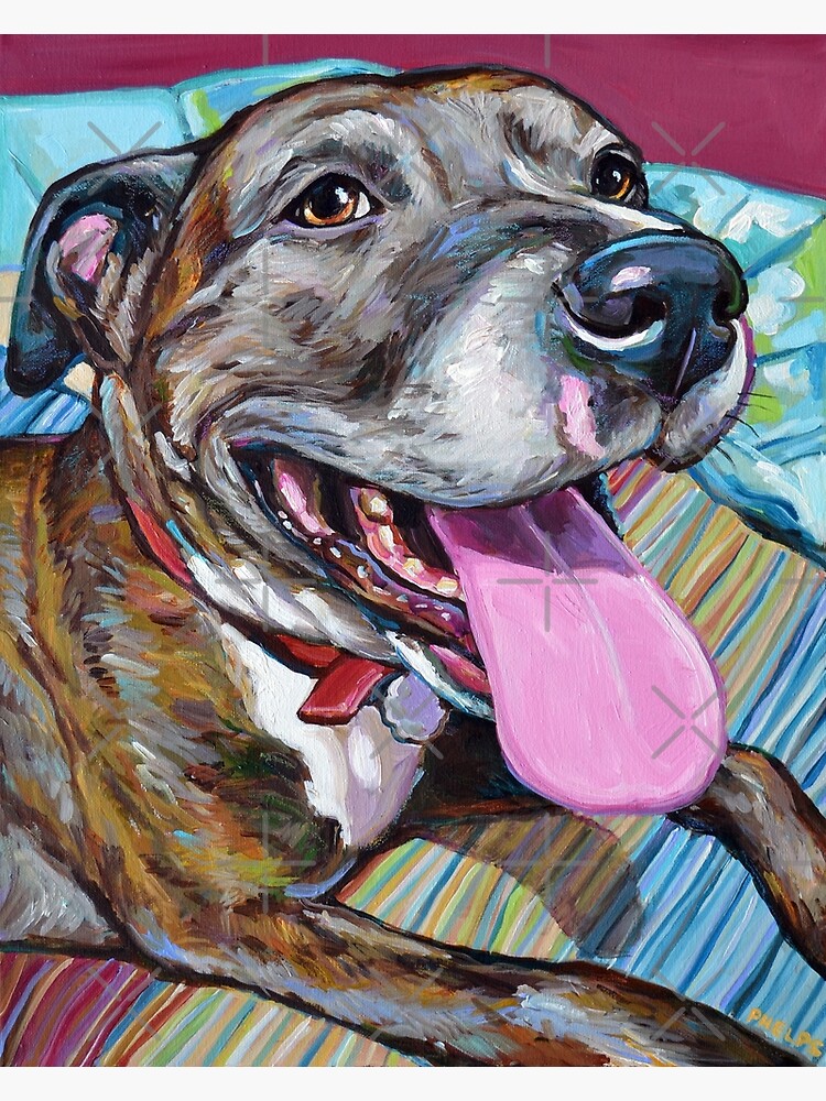 Fawn Brindle Pitbull Mix Rescue Dog