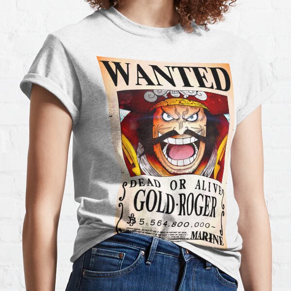 Gold D Roger Wanted poster one piece bounty (2023 updated price )  Essential T-Shirt for Sale by justchemsou