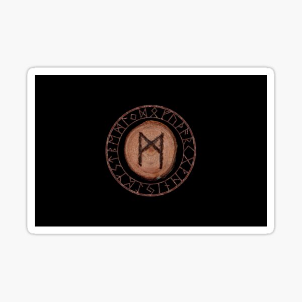Item preview, Mannaz Elder Futhark rune designed and sold by NatureSight.
