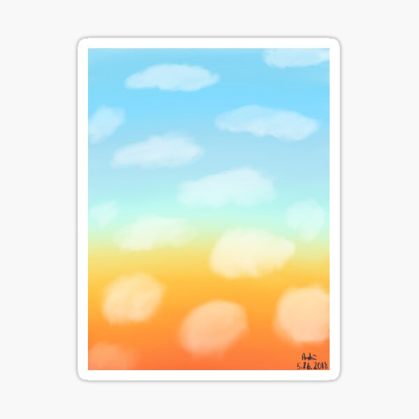 orange sky Sticker