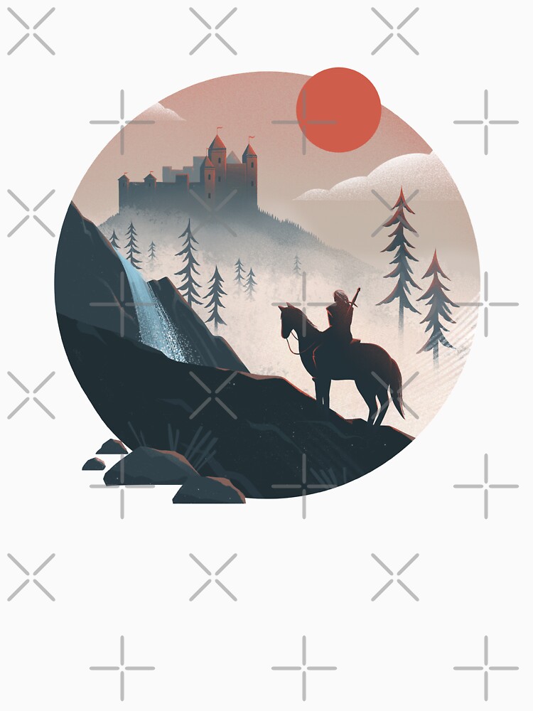 Thumbnail 7 of 7, Classic T-Shirt, Geralt on the Ride designed and sold by anniko-story.