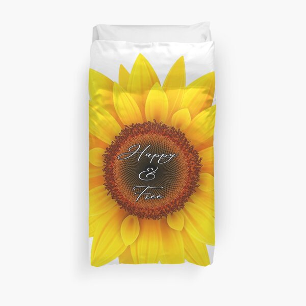 Happy and free sunflower Duvet Cover